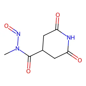 N-methyl-N-nitroso-2,6-dioxopiperidine-4-carboxamide structure