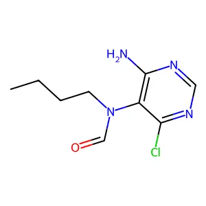 N-(4-amino-6-chloropyrimidin-5-yl)-N-butylformamide structure