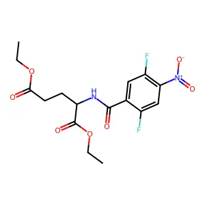 Diethyl 2-[(2,5-difluoro-4-nitrobenzoyl)amino]pentanedioate structure