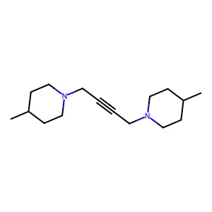 4-Methyl-1-[4-(4-methylpiperidin-1-yl)but-2-ynyl]piperidine structure