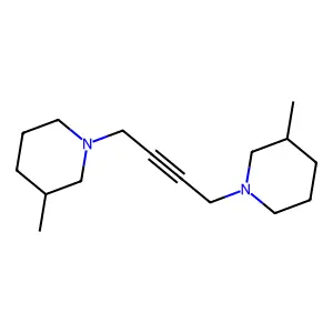 1,1'-(But-2-yne-1,4-diyl)bis(3-methylpiperidine) structure