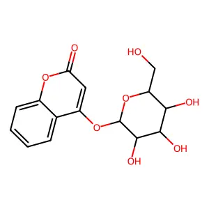4-[3,4,5-Trihydroxy-6-(hydroxymethyl)oxan-2-yl]oxychromen-2-one structure
