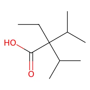 2-Ethyl-3-methyl-2-(propan-2-yl)butanoic acid structure