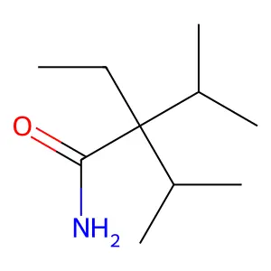 2-Ethyl-3-methyl-2-(propan-2-yl)butanamide structure