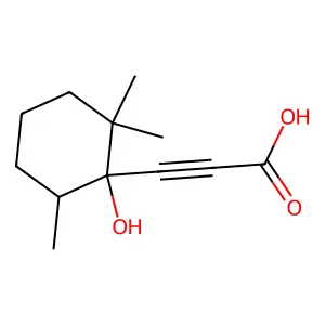 3-(1-Hydroxy-2,2,6-trimethylcyclohexyl)prop-2-ynoic acid structure