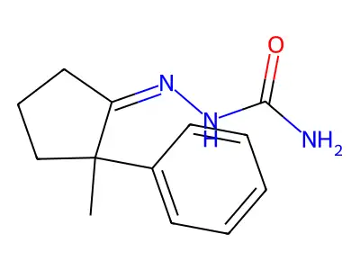 [(2-Methyl-2-phenylcyclopentylidene)amino]urea structure