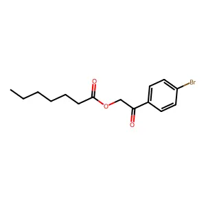 2-(4-Bromophenyl)-2-oxoethyl heptanoate structure