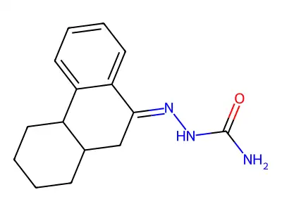 (2,3,4,4a,10,10a-hexahydro-1H-phenanthren-9-ylideneamino)urea structure