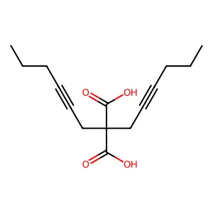 2,2-Di(2-hexynyl)malonic acid structure