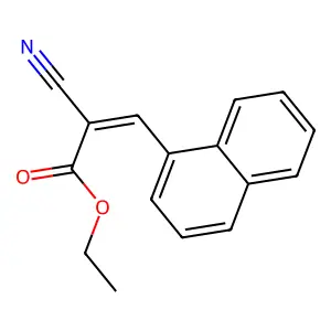 2-Propenoic acid, 2-cyano-3-(1-naphthalenyl)-, ethyl ester structure