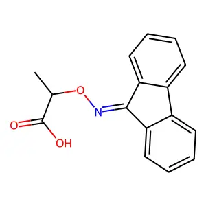 2-(9-Fluorenylideneaminooxy)propionic acid structure