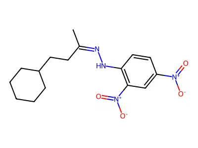 N-(4-cyclohexylbutan-2-ylideneamino)-2,4-dinitroaniline structure