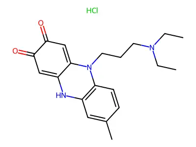10-[3-(Diethylamino)propyl]-3-hydroxy-7-methyl-phenazin-2-one structure