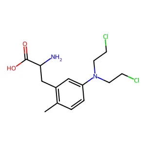 2-Methyl-5-bis(beta-chloroethyl)aminophenylalanine structure