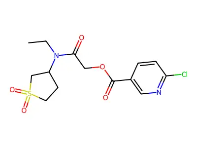 [(1,1-dioxo-1lambda6-thiolan-3-yl)(ethyl)carbamoyl]methyl 6-chloropyridine-3-carboxylate structure