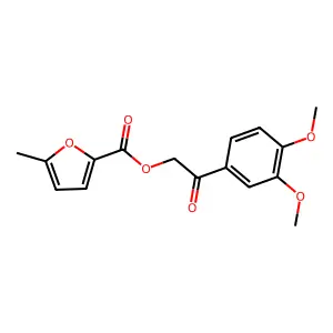 2-(3,4-Dimethoxyphenyl)-2-oxoethyl 5-methylfuran-2-carboxylate structure