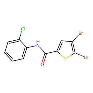 4,5-dibromo-N-(2-chlorophenyl)thiophene-2-carboxamide structure