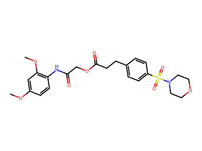 [2-(2,4-dimethoxyanilino)-2-oxoethyl] 3-(4-morpholin-4-ylsulfonylphenyl)propanoate structure