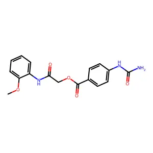 [2-(2-Methoxyanilino)-2-oxoethyl] 4-(carbamoylamino)benzoate structure