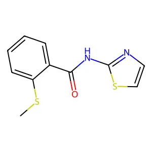 2-(methylsulfanyl)-N-(1,3-thiazol-2-yl)benzamide structure