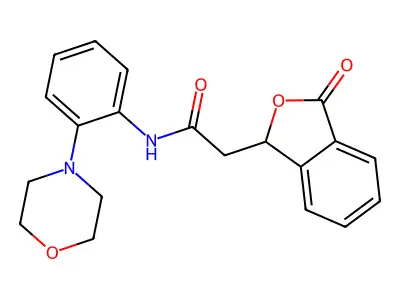 1,3-Dihydro-N-[2-(4-morpholinyl)phenyl]-3-oxo-1-isobenzofuranacetamide structure