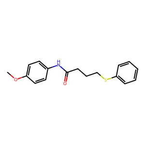 N-(4-甲氧基苯基)-4-苯基硫基丁酰胺 structure
