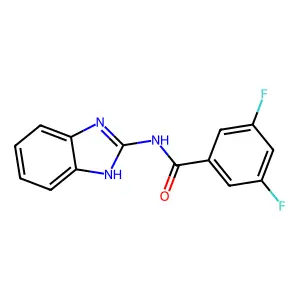 N-(1H-benzimidazol-2-yl)-3,5-difluorobenzamide structure