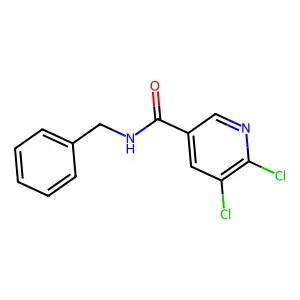 N-benzyl-5,6-dichloropyridine-3-carboxamide structure