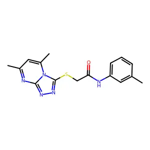 2-[(5,7-dimethyl[1,2,4]triazolo[4,3-a]pyrimidin-3-yl)sulfanyl]-N-(3-methylphenyl)acetamide structure