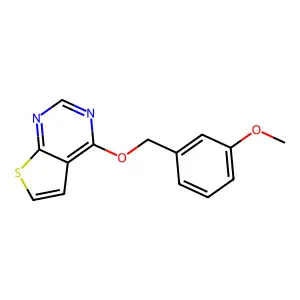 4-[(3-Methoxyphenyl)methoxy]thieno[2,3-d]pyrimidine structure