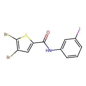 4,5-dibromo-N-(3-iodophenyl)thiophene-2-carboxamide structure