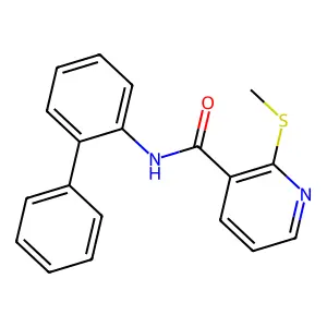 N-([1,1'-Biphenyl]-2-yl)-2-(methylthio)nicotinamide structure
