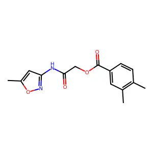 [2-[(5-Methyl-1,2-oxazol-3-yl)amino]-2-oxoethyl] 3,4-dimethylbenzoate structure