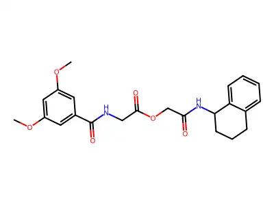 [2-oxo-2-(1,2,3,4-tetrahydronaphthalen-1-ylamino)ethyl] 2-[(3,5-dimethoxybenzoyl)amino]acetate structure
