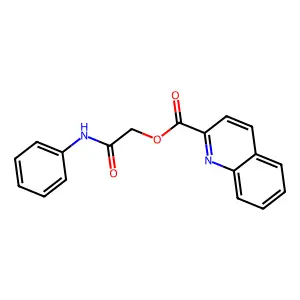 2-Oxo-2-(phenylamino)ethyl quinoline-2-carboxylate structure