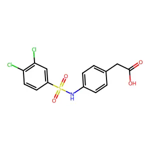 (4-{[(3,4-Dichlorophenyl)sulfonyl]amino}phenyl)acetic acid structure