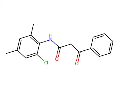 N-(2-chloro-4,6-dimethylphenyl)-3-oxo-3-phenylpropanamide structure
