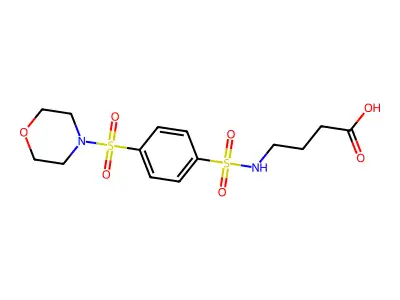 4-[4-(Morpholine-4-sulfonyl)benzenesulfonamido]butanoic acid structure