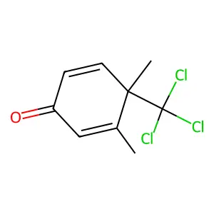 3,4-Dimethyl-4-(trichloromethyl)cyclohexa-2,5-dien-1-one structure