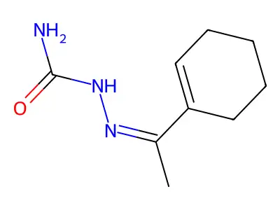 [1-(Cyclohexen-1-yl)ethylideneamino]urea structure