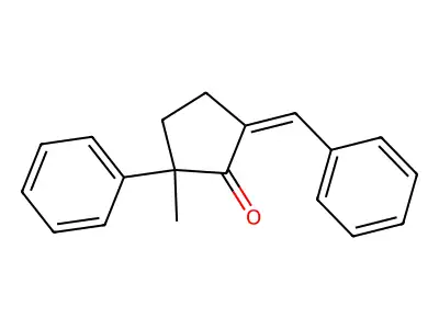 5-Benzylidene-2-methyl-2-phenylcyclopentan-1-one structure