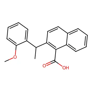 2-[1-(2-Methoxyphenyl)ethyl]naphthalene-1-carboxylic acid structure