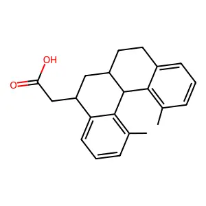 2-(1,12-Dimethyl-5,6,6a,7,8,12b-hexahydrobenzo[c]phenanthren-5-yl)acetic acid structure