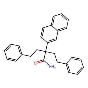 2-(Naphthalen-2-yl)-4-phenyl-2-(2-phenylethyl)butanamide structure