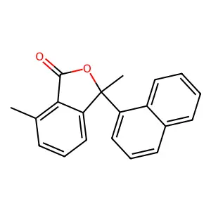 3,7-Dimethyl-3-(1-naphthyl)-2-benzofuran-1(3H)-one structure