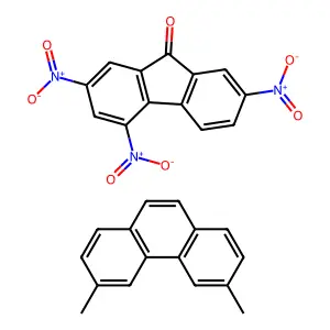3,6-Dimethylphenanthrene; 2,4,7-trinitrofluoren-9-one structure