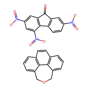 2,4,7-Trinitro-9H-fluoren-9-one--4,6-dihydrophenanthro[4,5-cde]oxepine (1/1) structure