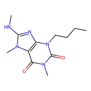 3-Butyl-1,7-dimethyl-8-(methylamino)purine-2,6-dione structure