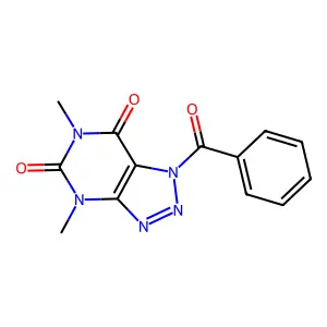 1-Benzoyl-4,6-dimethyl-1H-[1,2,3]triazolo[4,5-d]pyrimidine-5,7(4H,6H)-dione structure