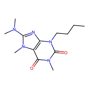 3-Butyl-8-(dimethylamino)-1,7-dimethylpurine-2,6-dione structure